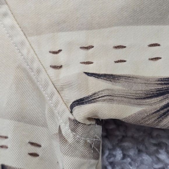 Tori Richard Mens Silk Floral Button Up Shirt Brown Size L Resort Hawaiian - Picture 8 of 13